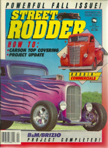 STREET RODDER 1989 SEPT - CARSON TOP COVER, PROJ UPDATE, B&M/BRIZIO PROJ DONE